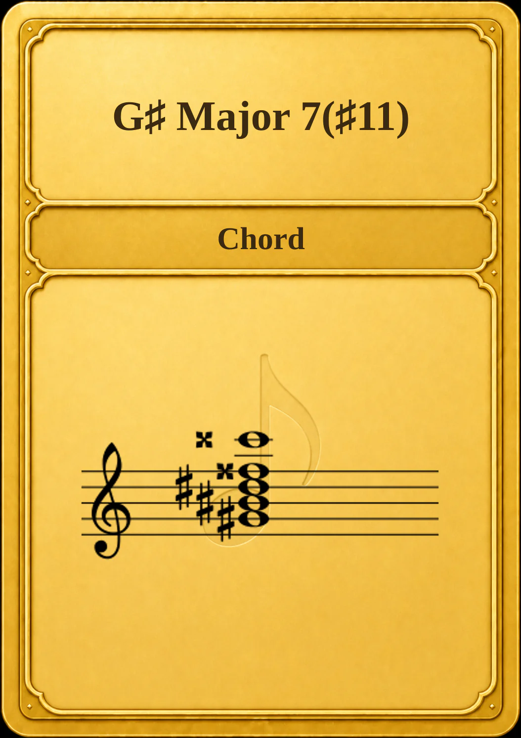 G♯ Major 7(♯11)
