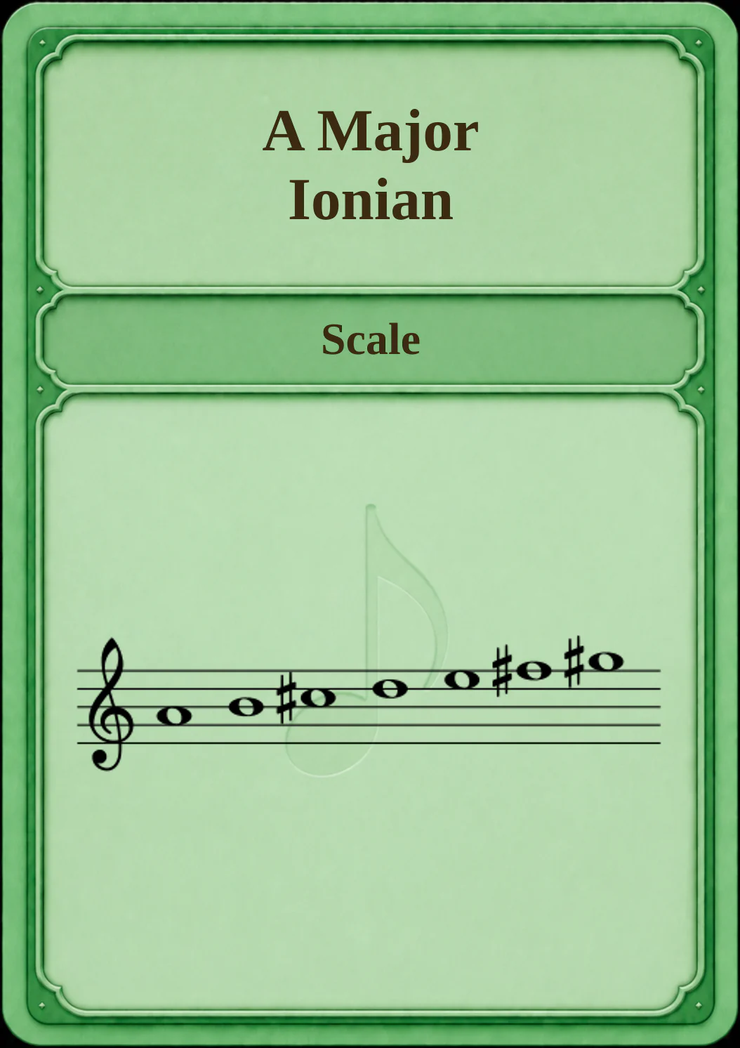 A Major / Ionian