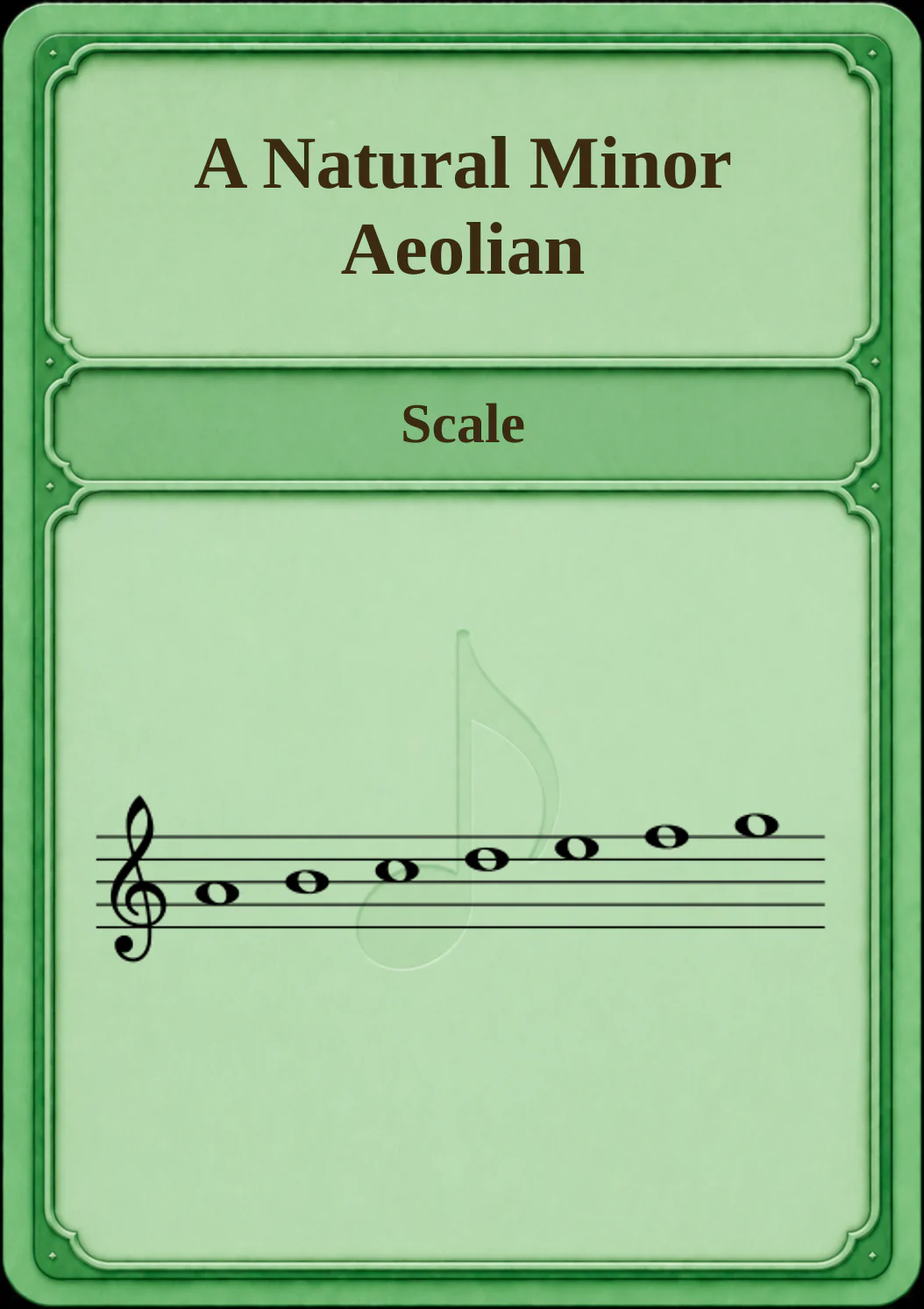 A Natural Minor / Aeolian
