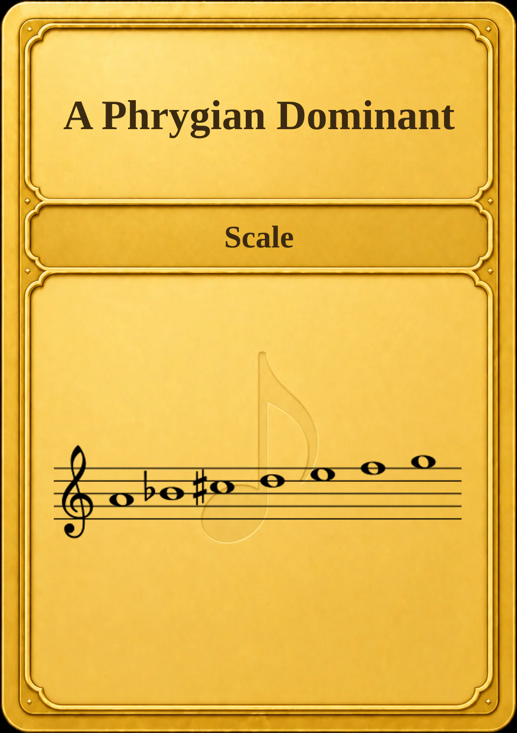 A Phrygian Dominant