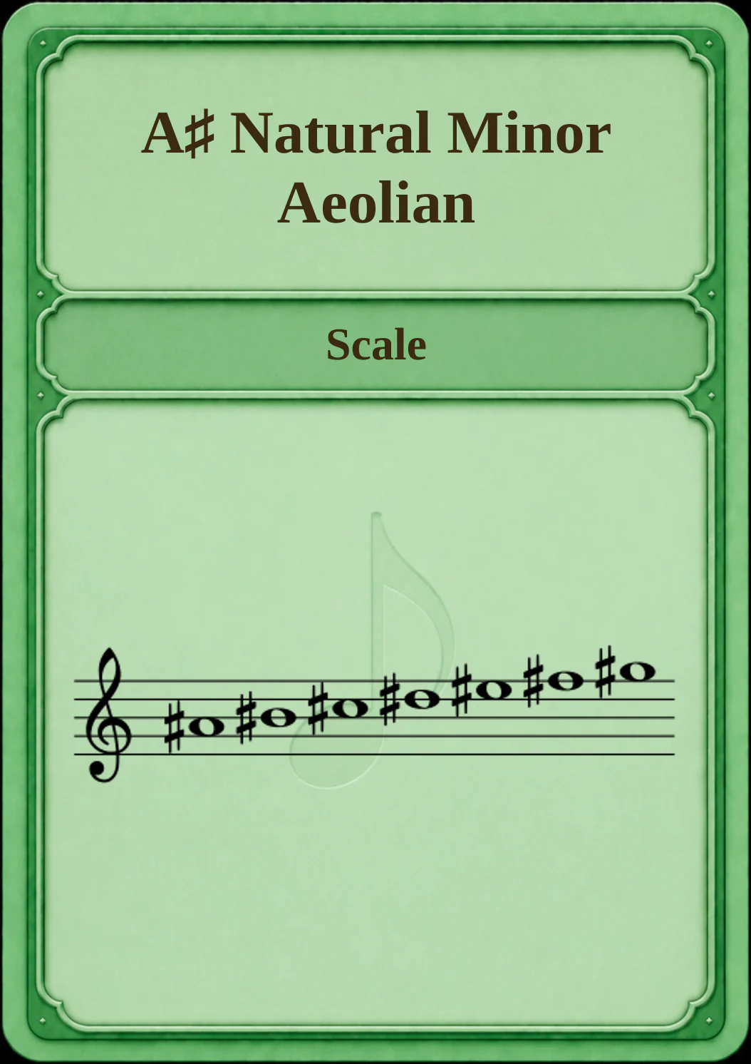 A♯ Natural Minor / Aeolian