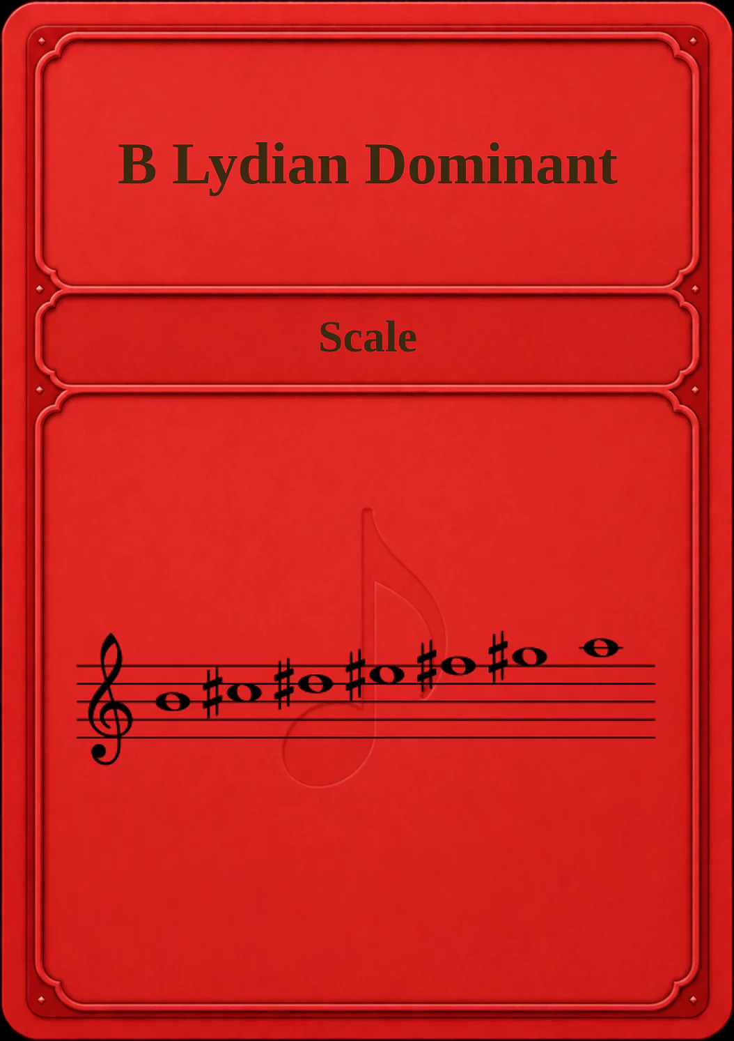 B Lydian Dominant