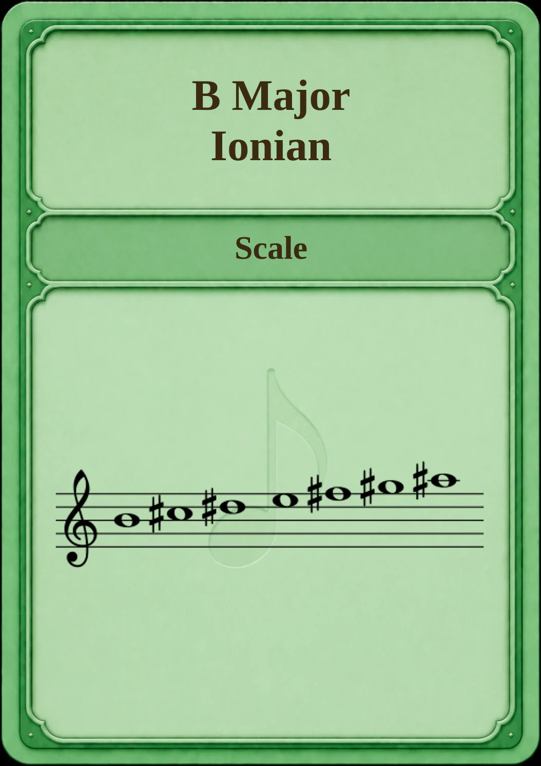 B Major / Ionian
