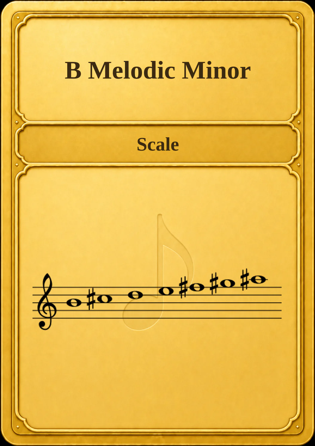 B Melodic Minor