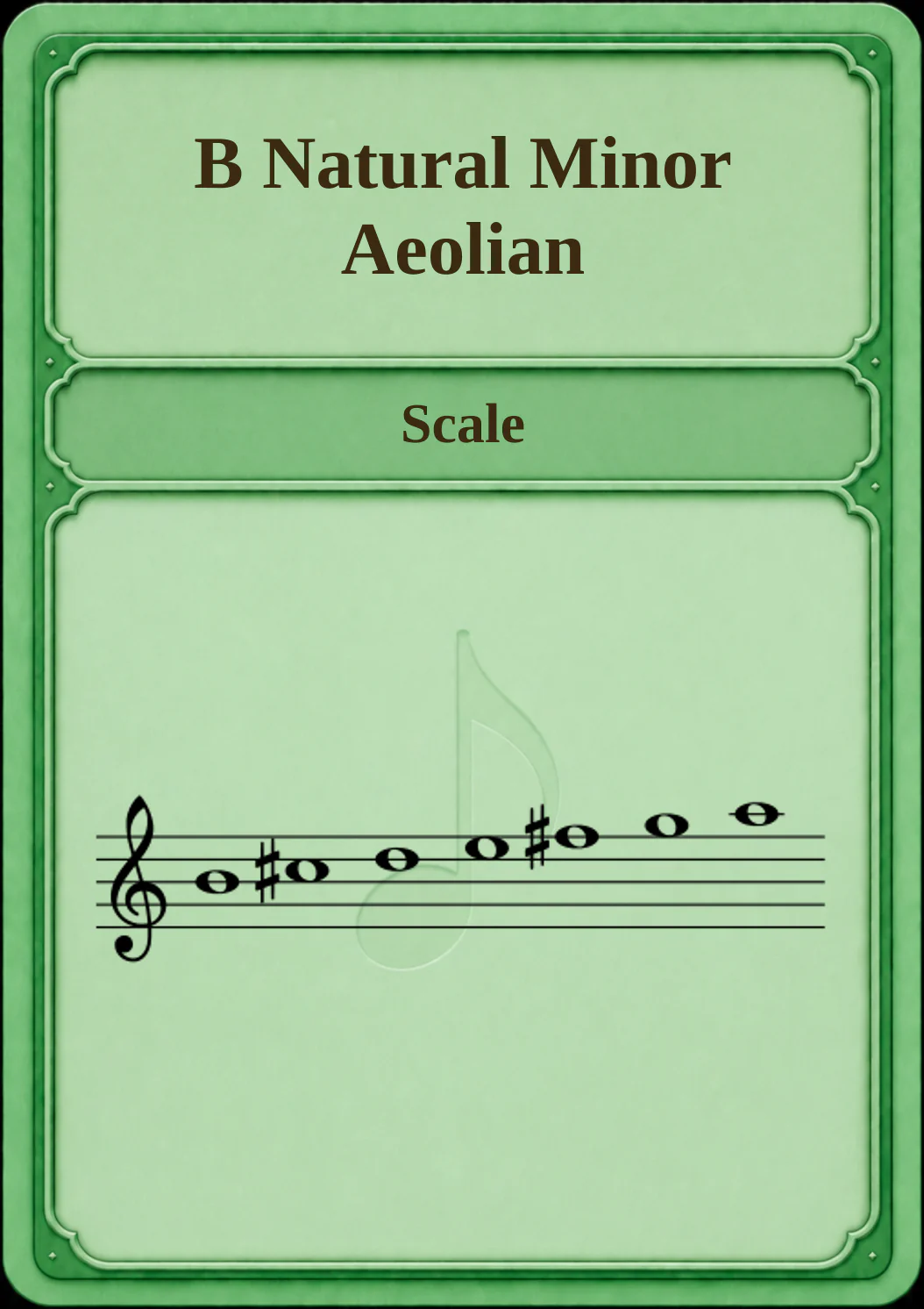 B Natural Minor / Aeolian