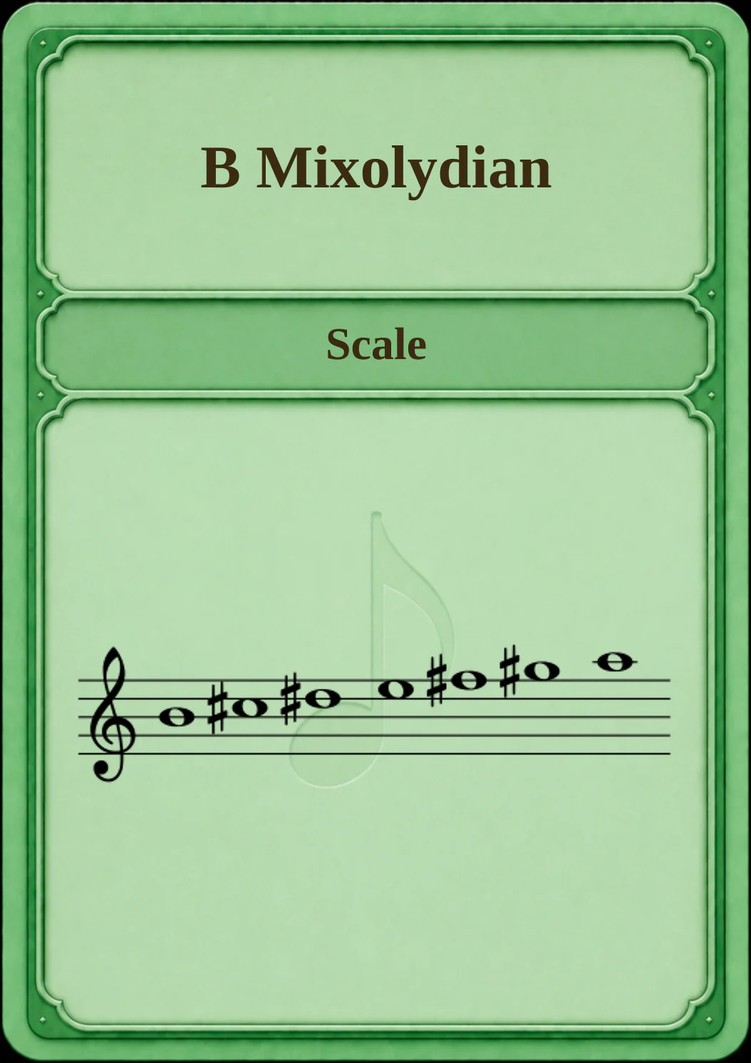B Mixolydian