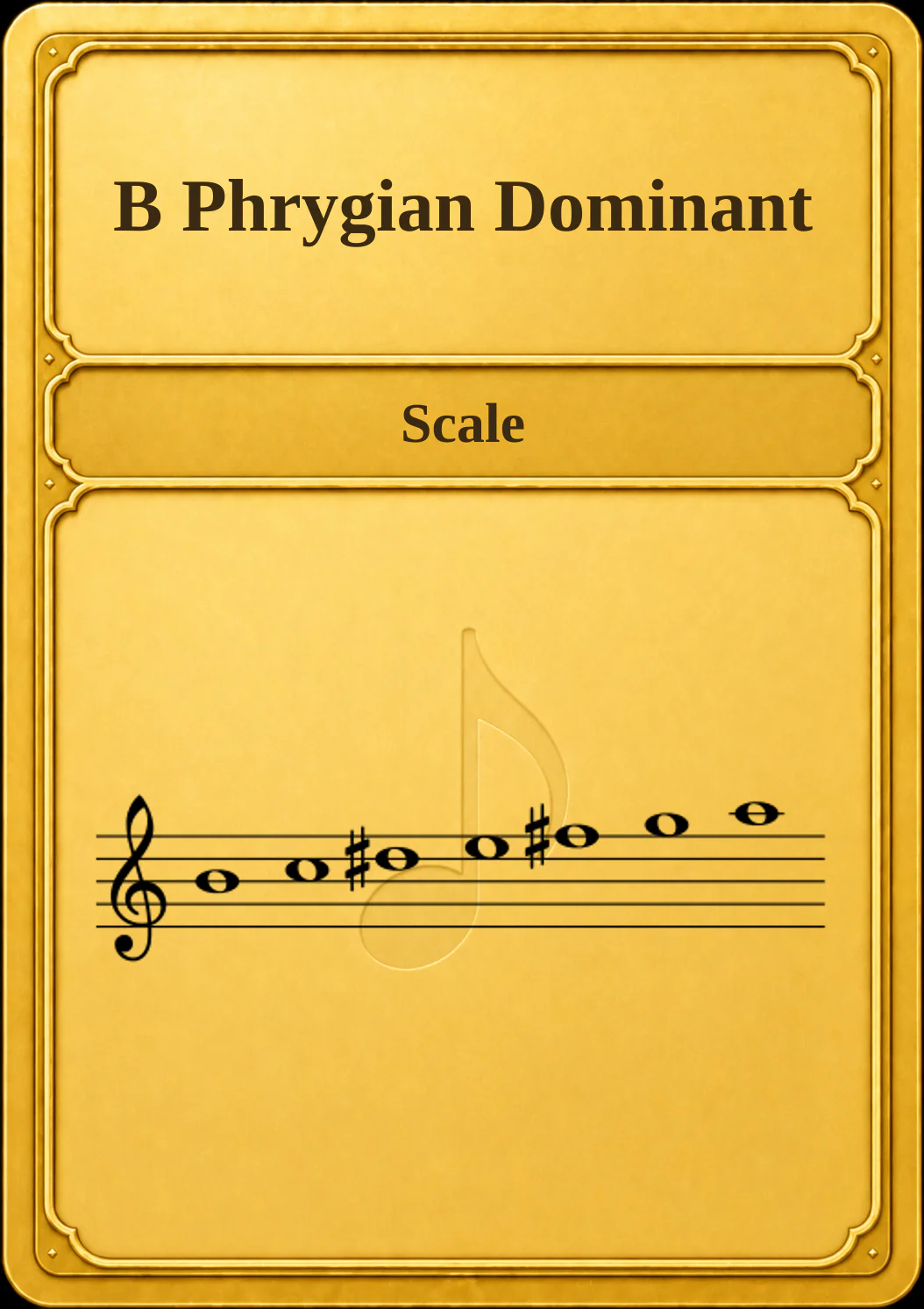 B Phrygian Dominant