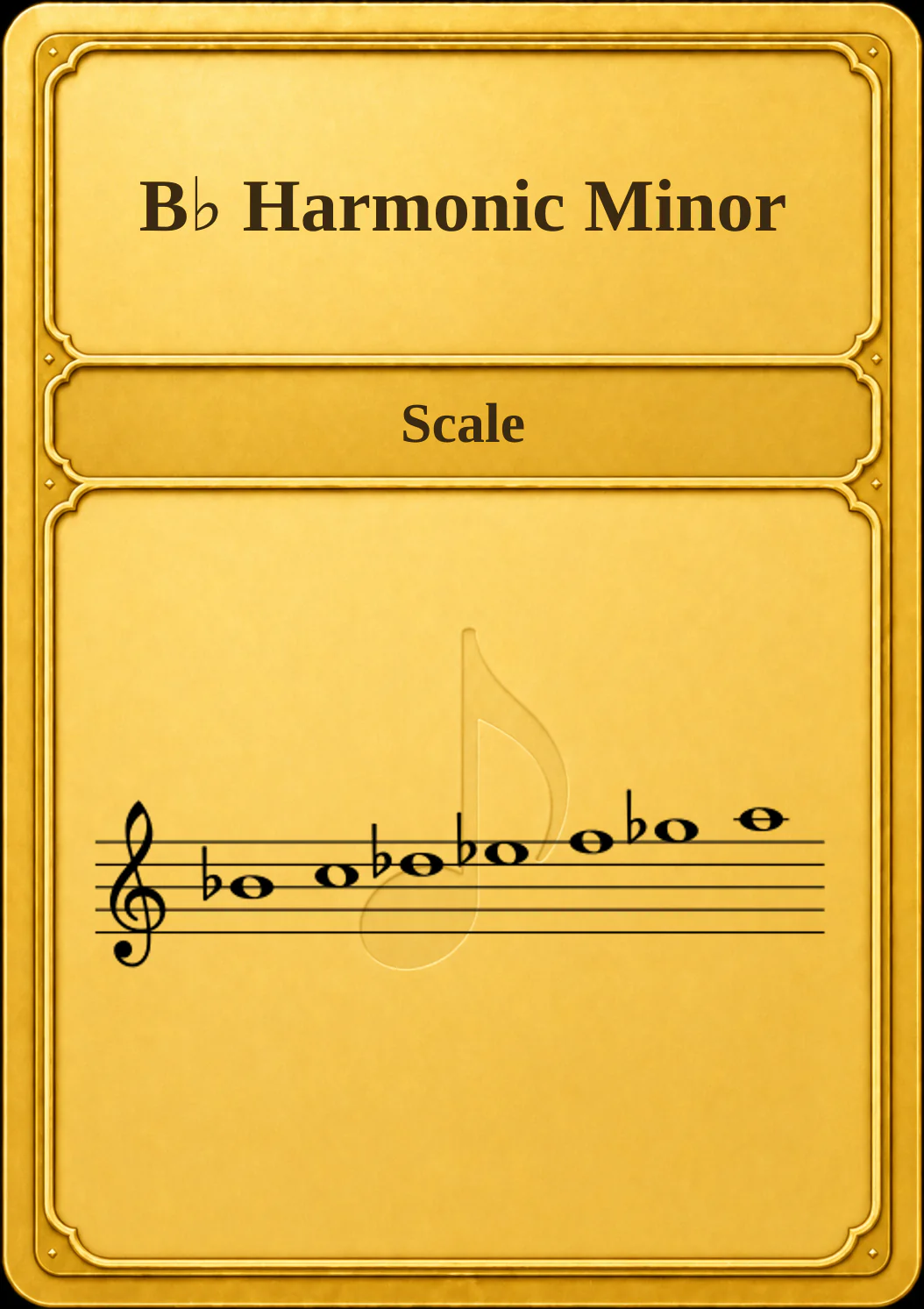 B♭ Harmonic Minor
