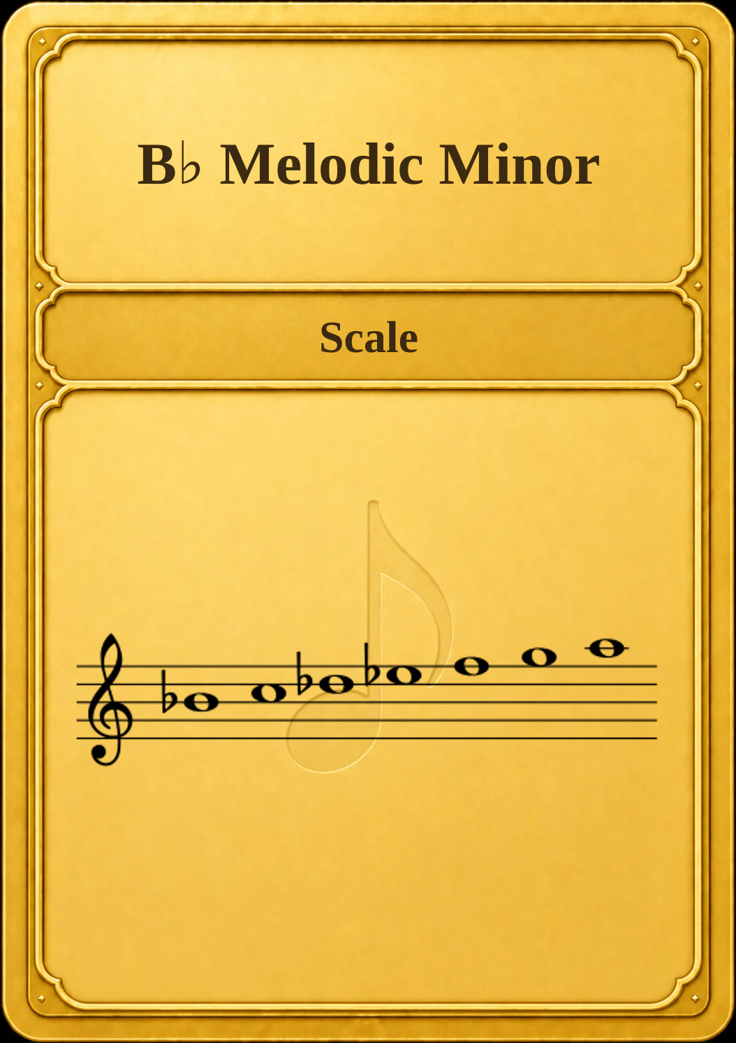 B♭ Melodic Minor