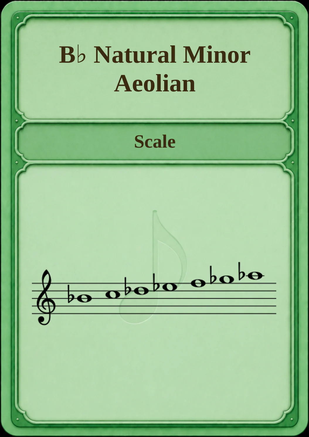 B♭ Natural Minor / Aeolian