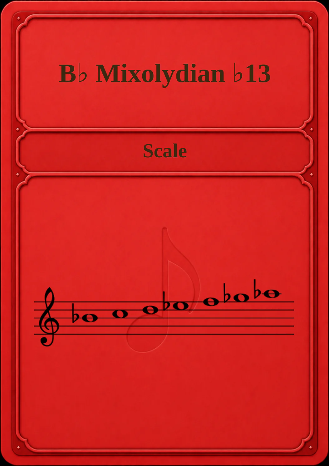 B♭ Mixolydian ♭13