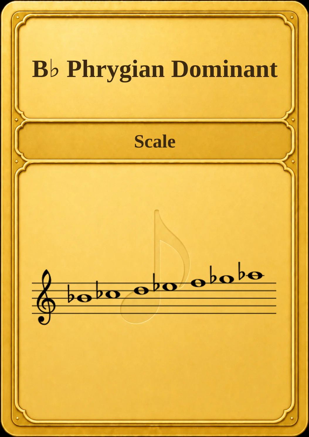 B♭ Phrygian Dominant