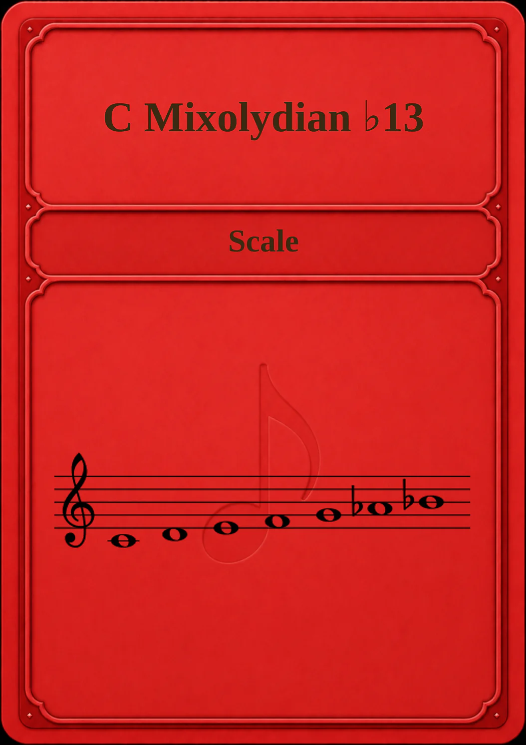 C Mixolydian ♭13