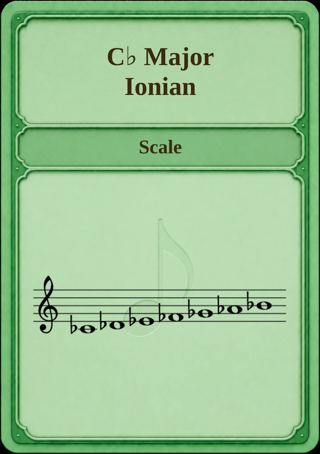 C♭ Major / Ionian