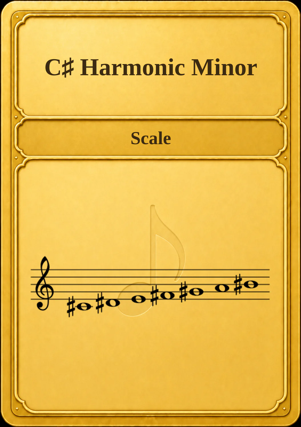 C♯ Harmonic Minor