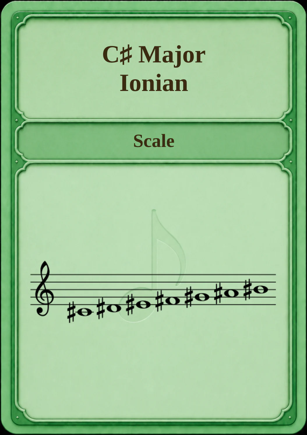 C♯ Major / Ionian