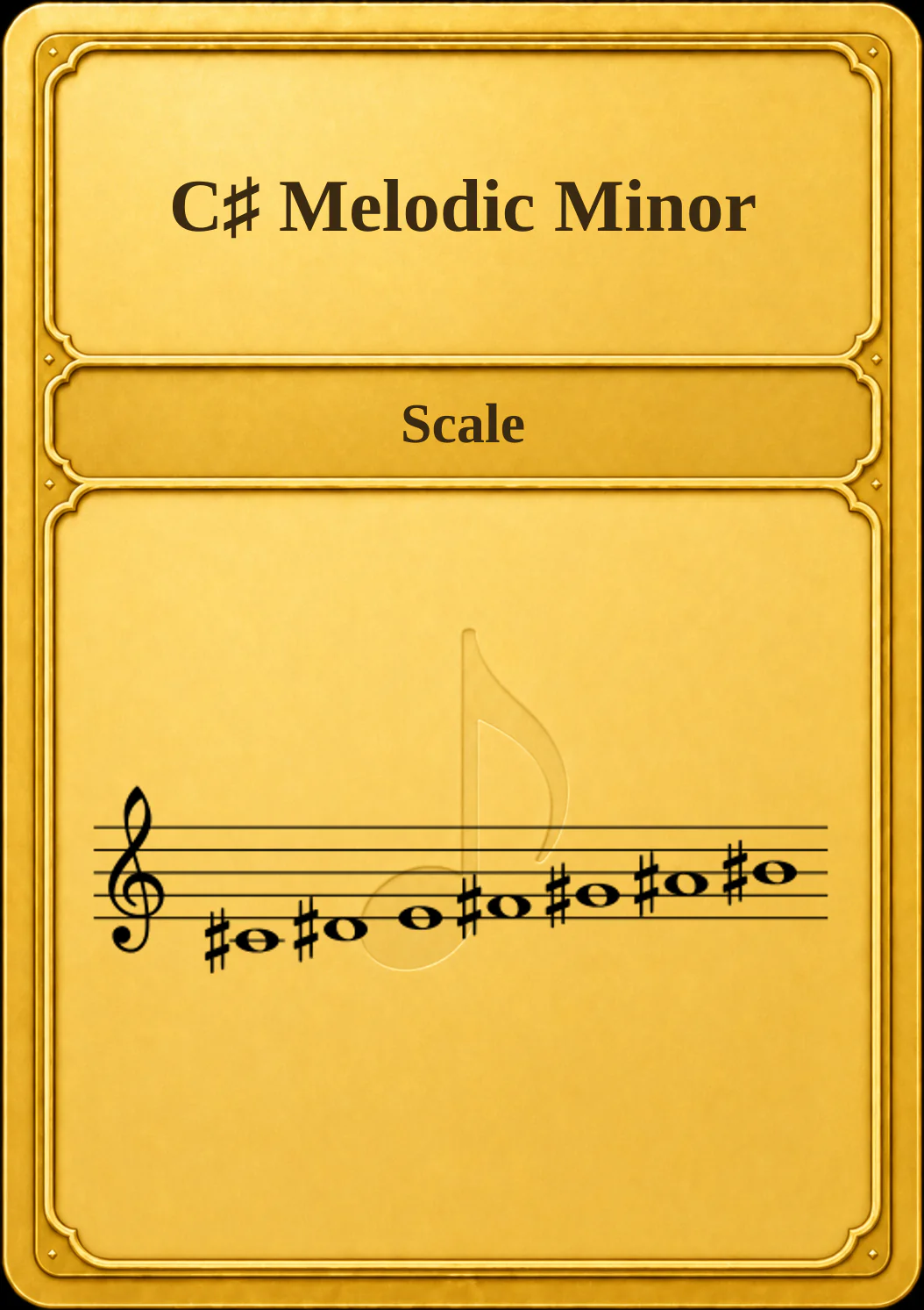 C♯ Melodic Minor