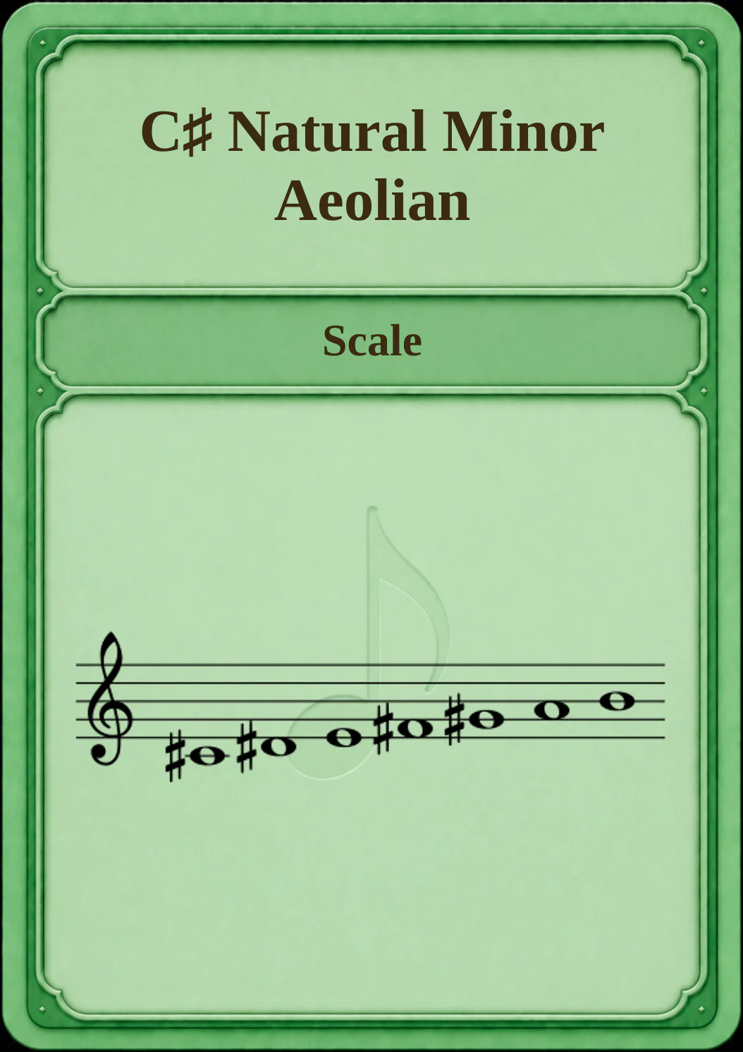 C♯ Natural Minor / Aeolian
