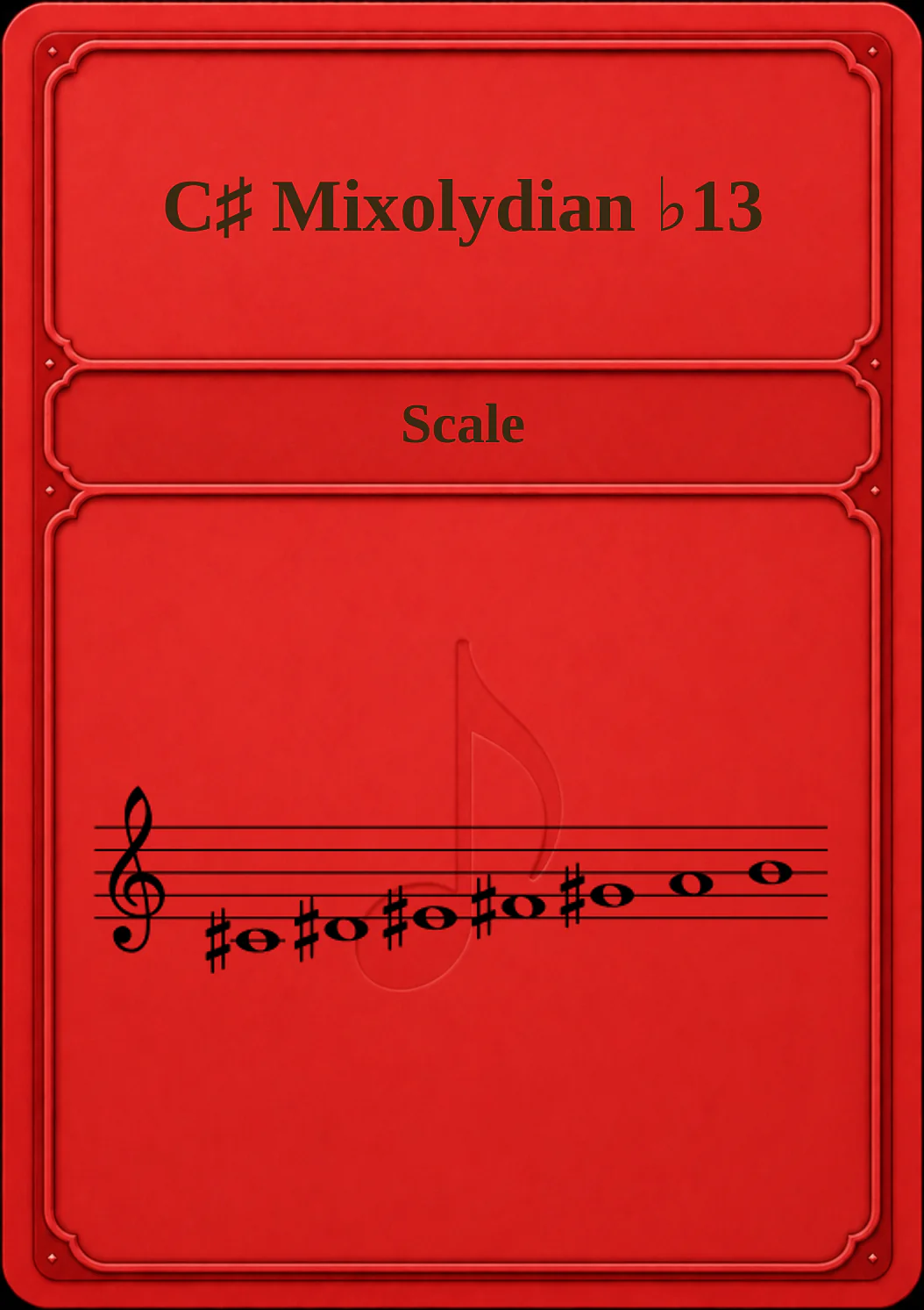 C♯ Mixolydian ♭13