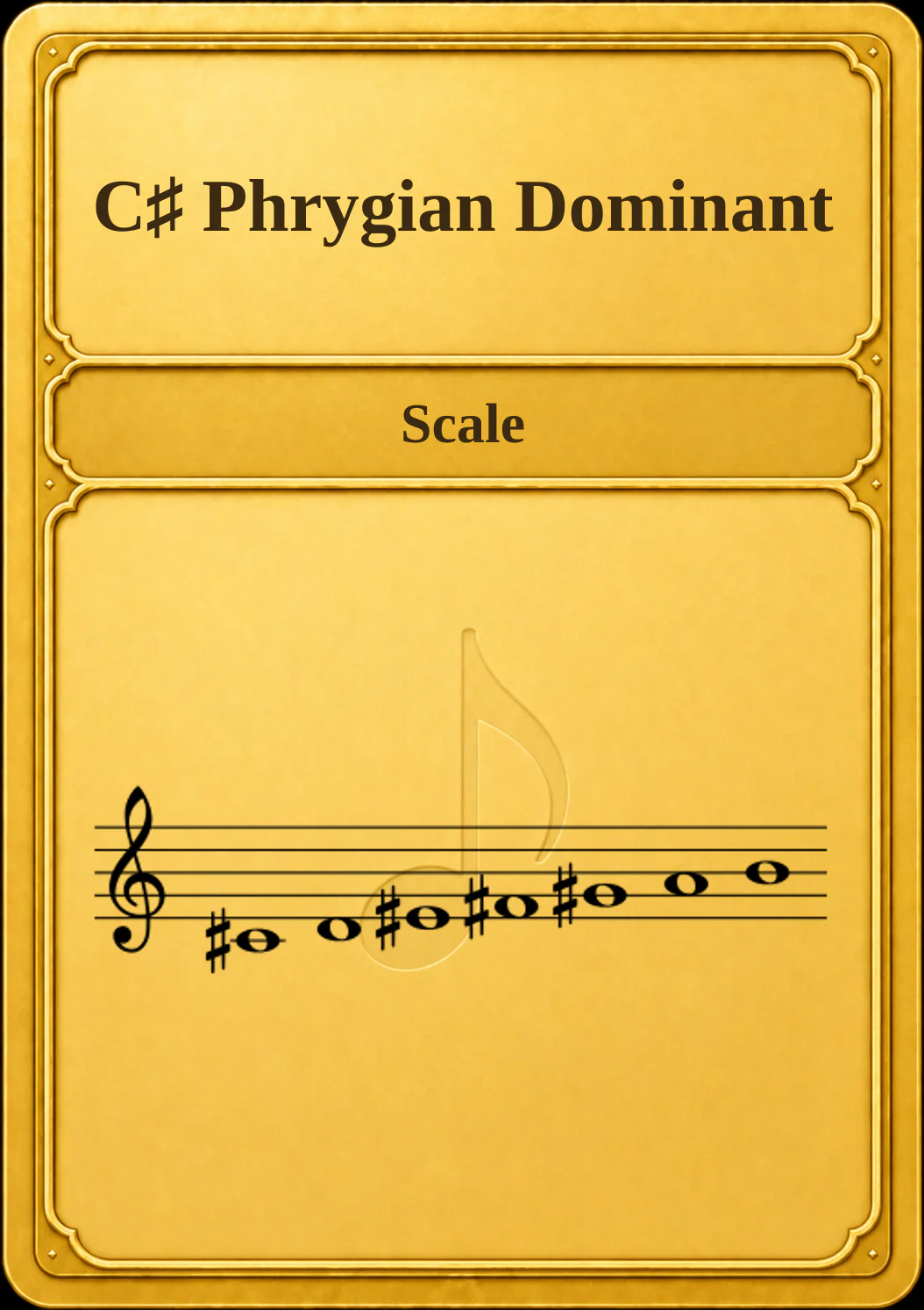 C♯ Phrygian Dominant
