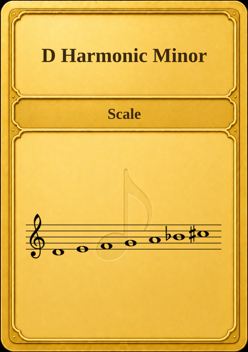 D Harmonic Minor