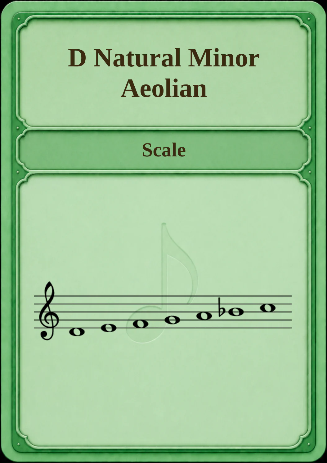 D Natural Minor / Aeolian