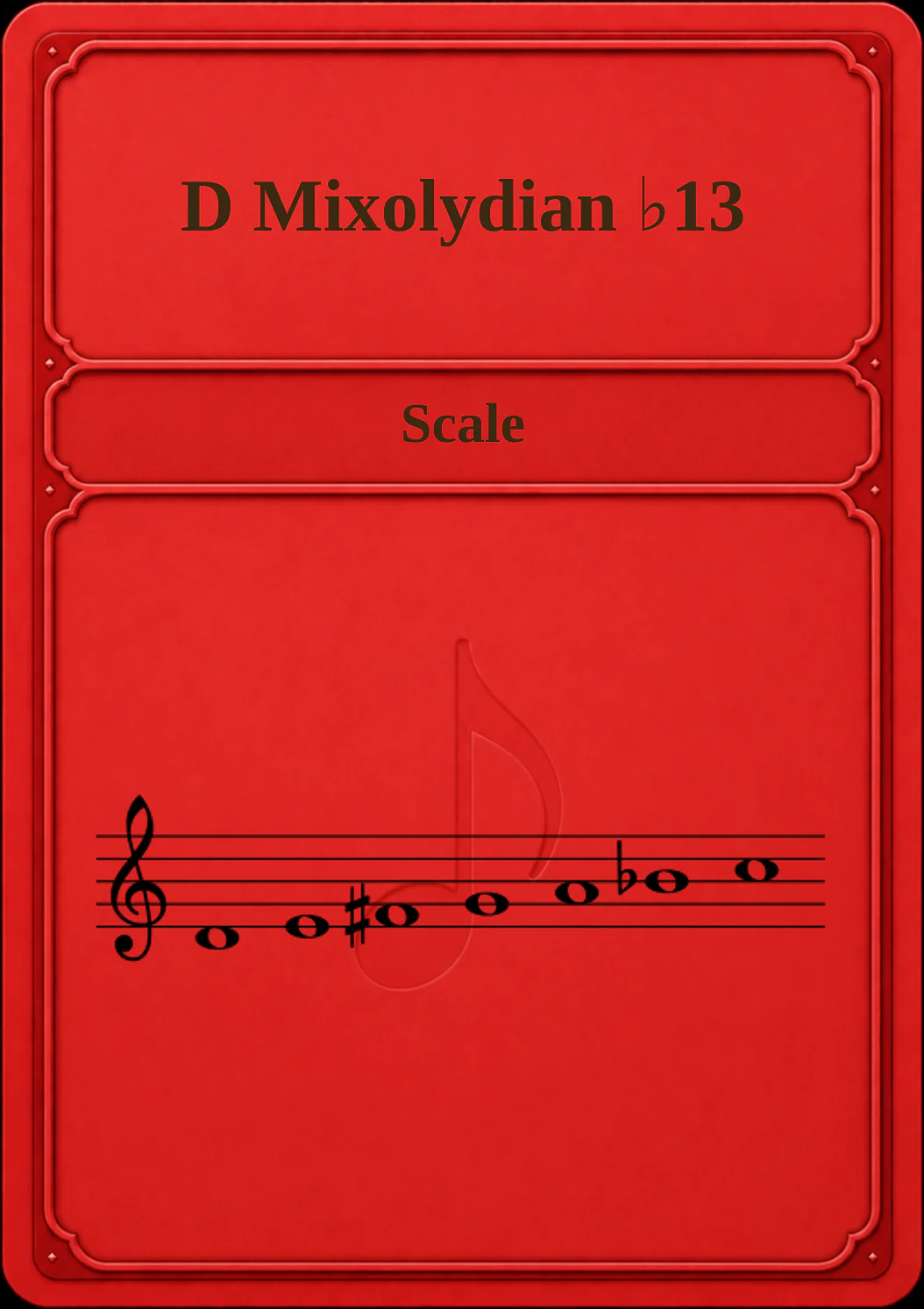 D Mixolydian ♭13