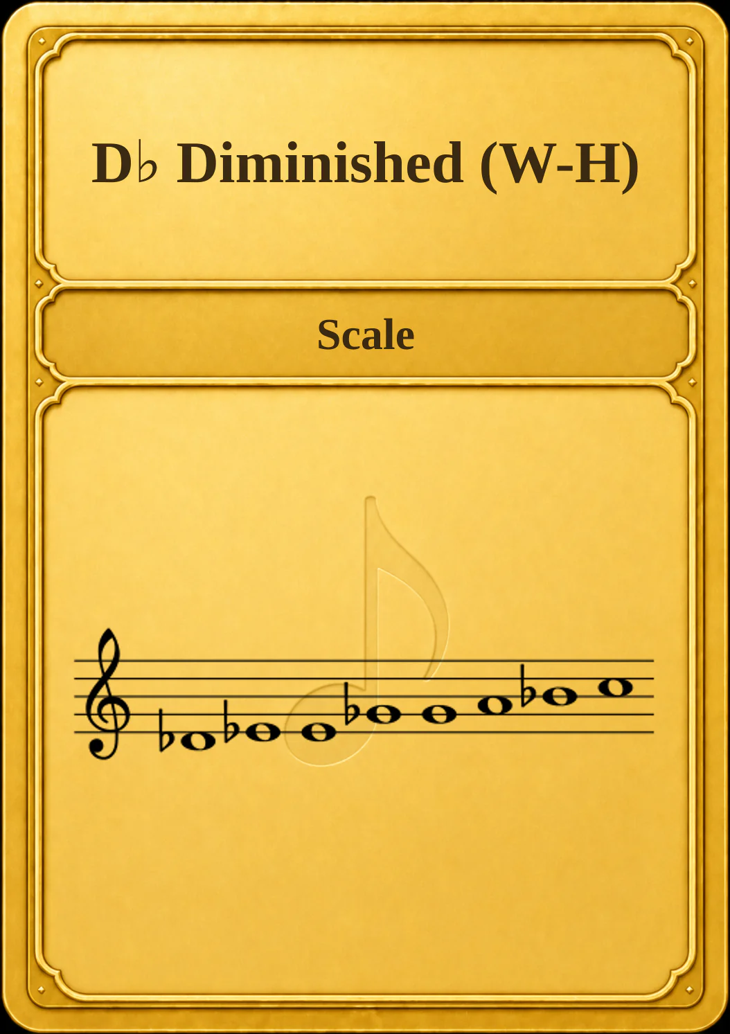 D♭ Diminished (W-H)