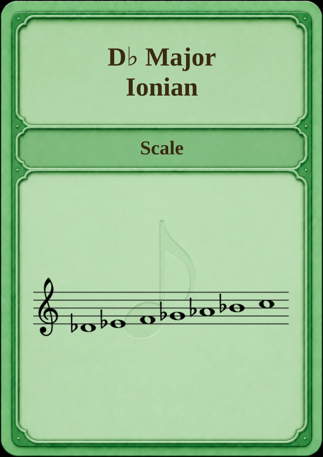 D♭ Major / Ionian