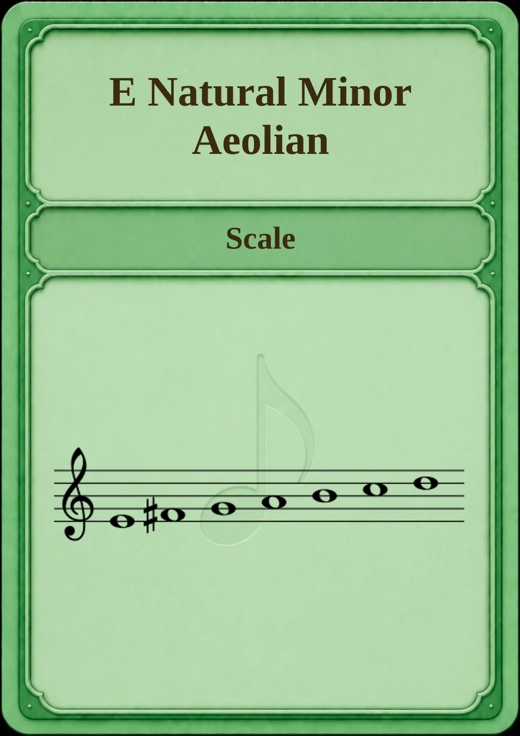 E Natural Minor / Aeolian