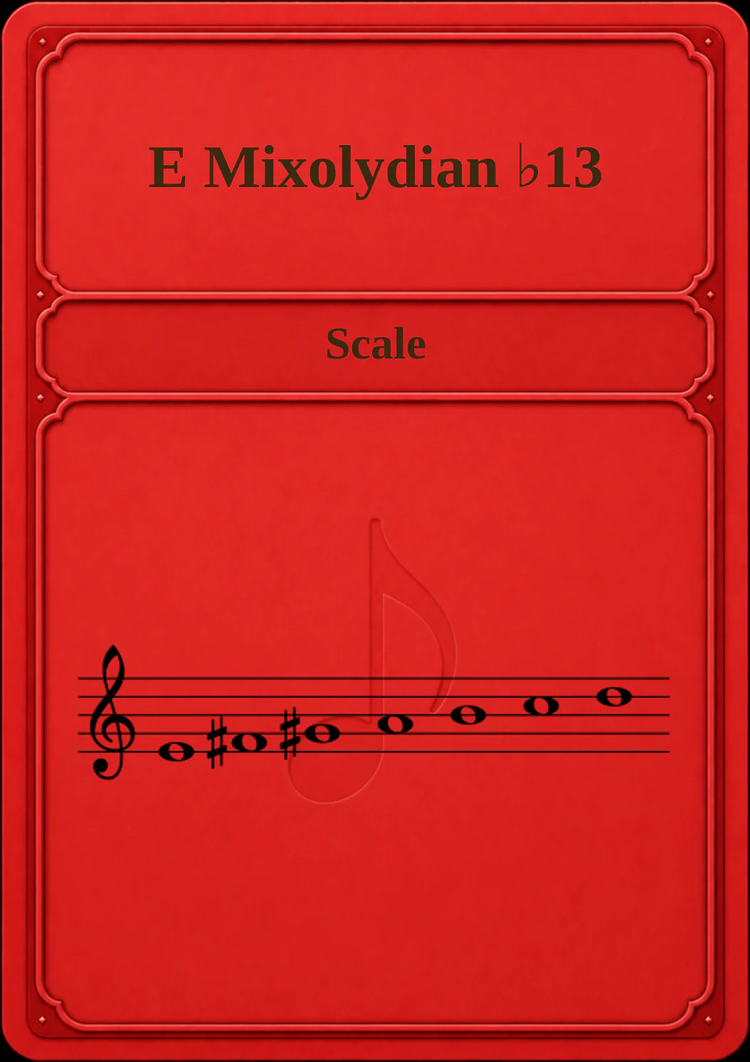 E Mixolydian ♭13