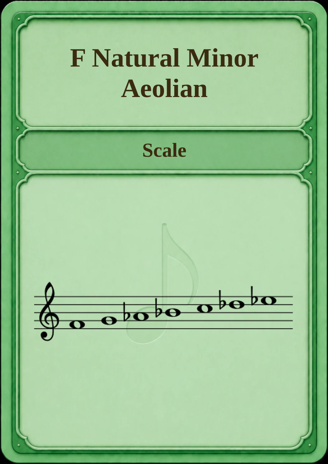 F Natural Minor / Aeolian