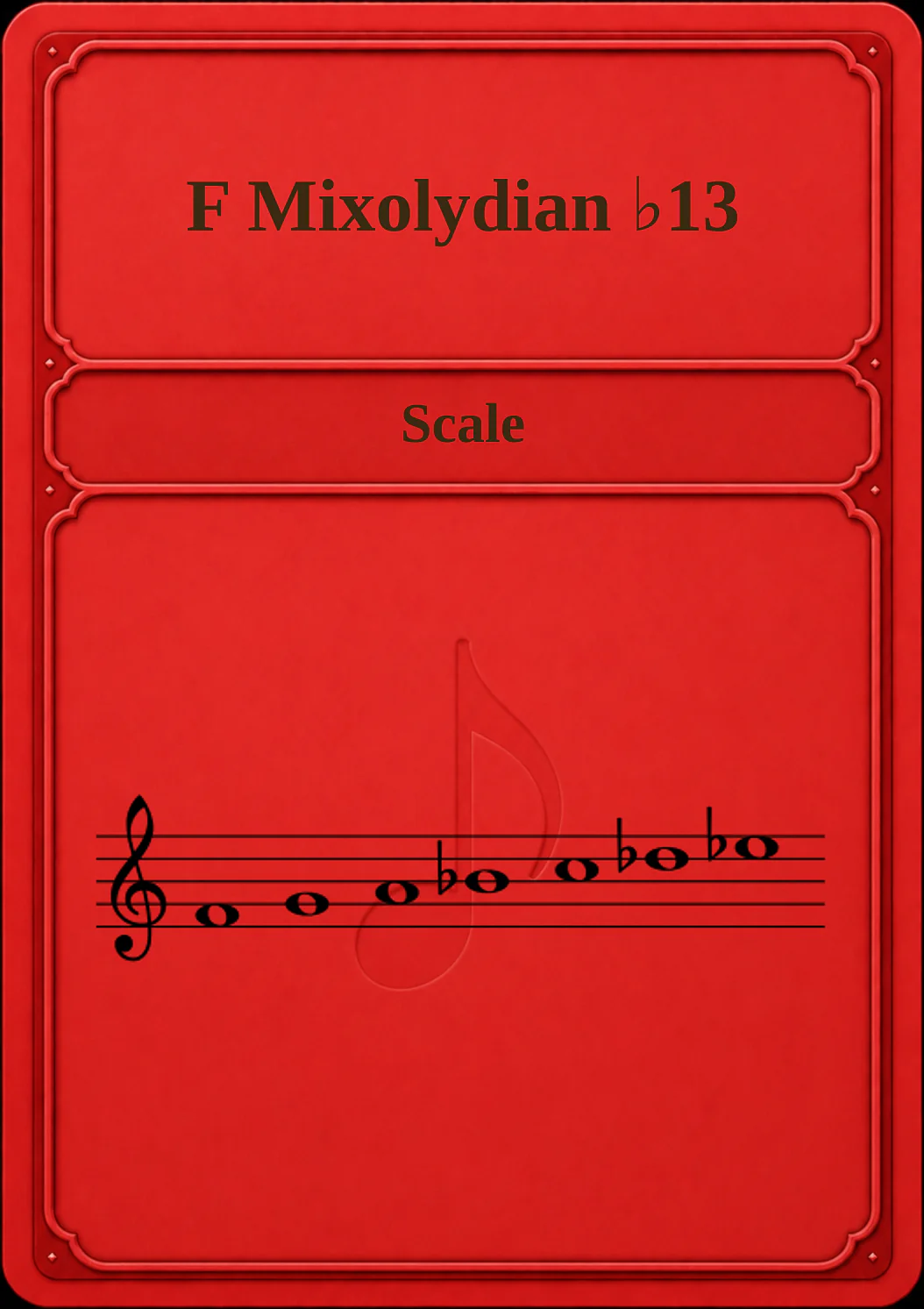 F Mixolydian ♭13