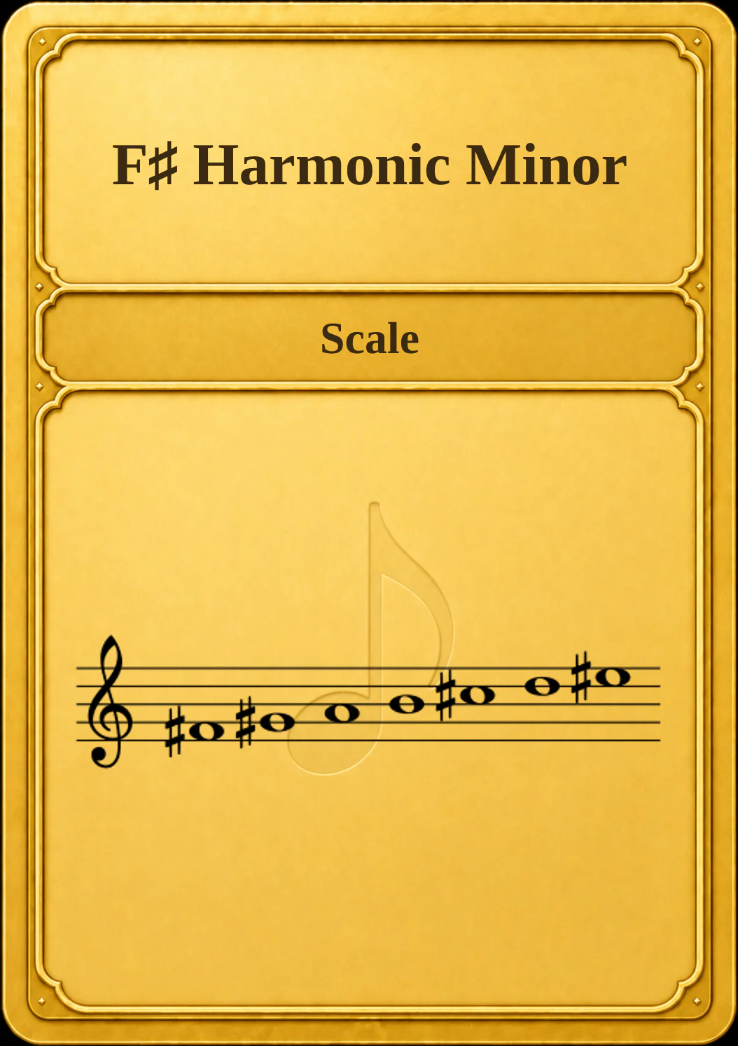 F♯ Harmonic Minor