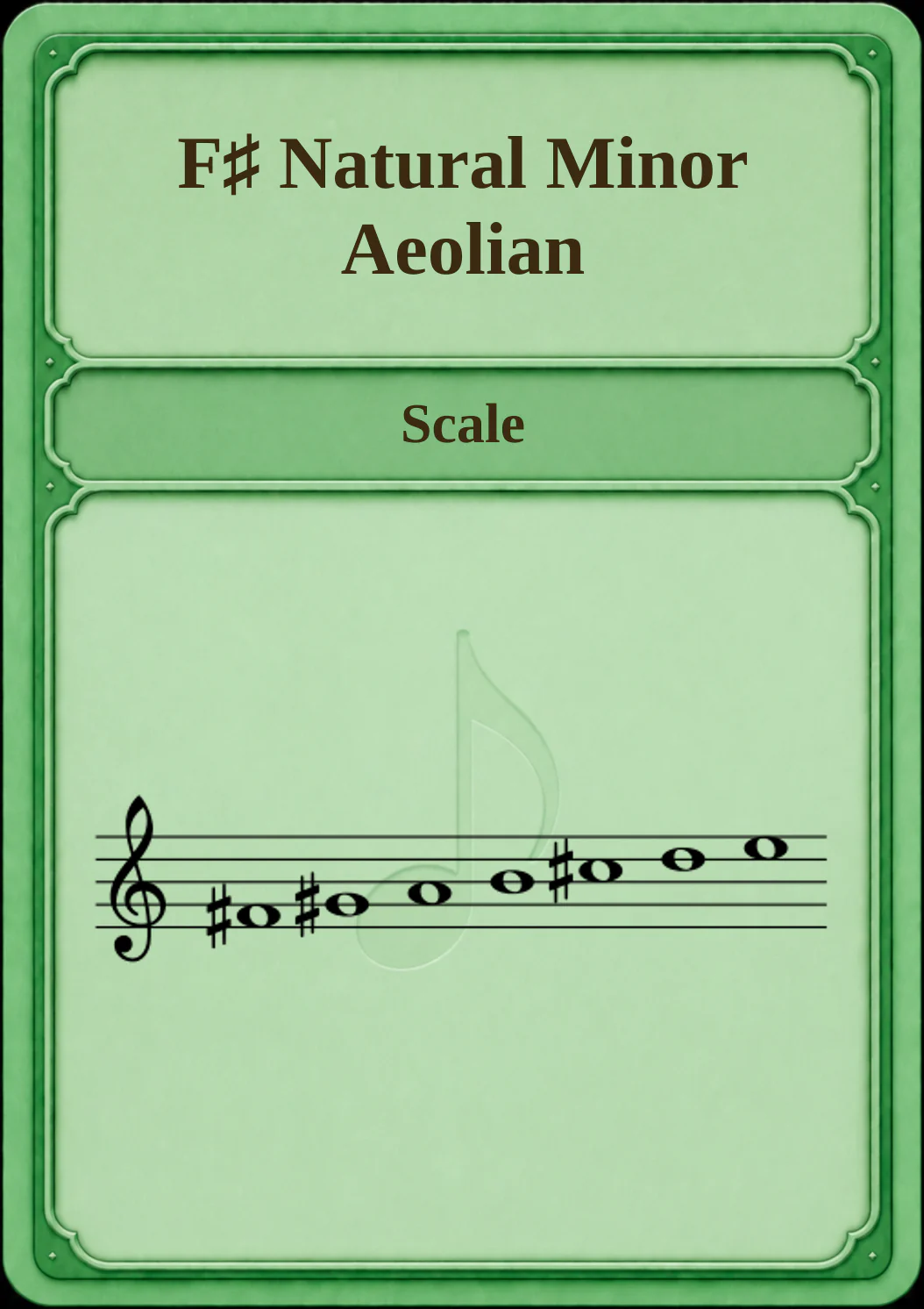 F♯ Natural Minor / Aeolian