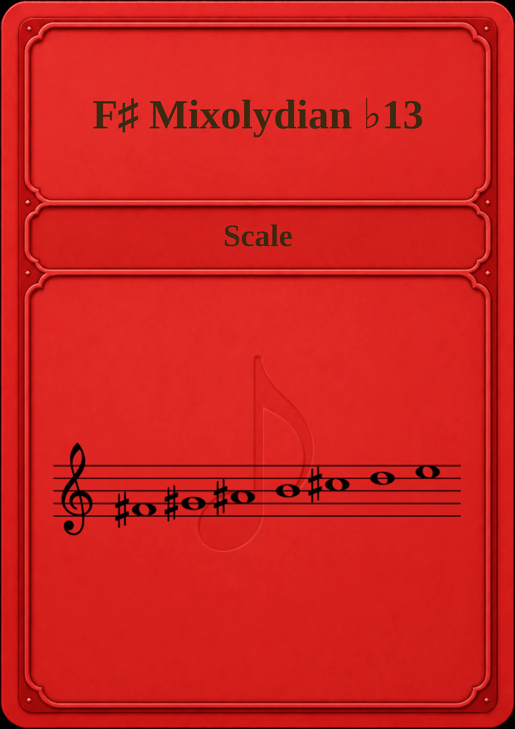 F♯ Mixolydian ♭13