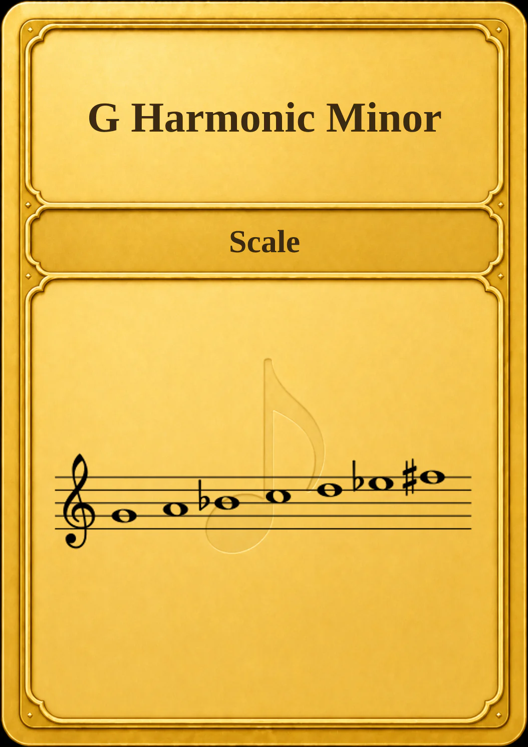 G Harmonic Minor