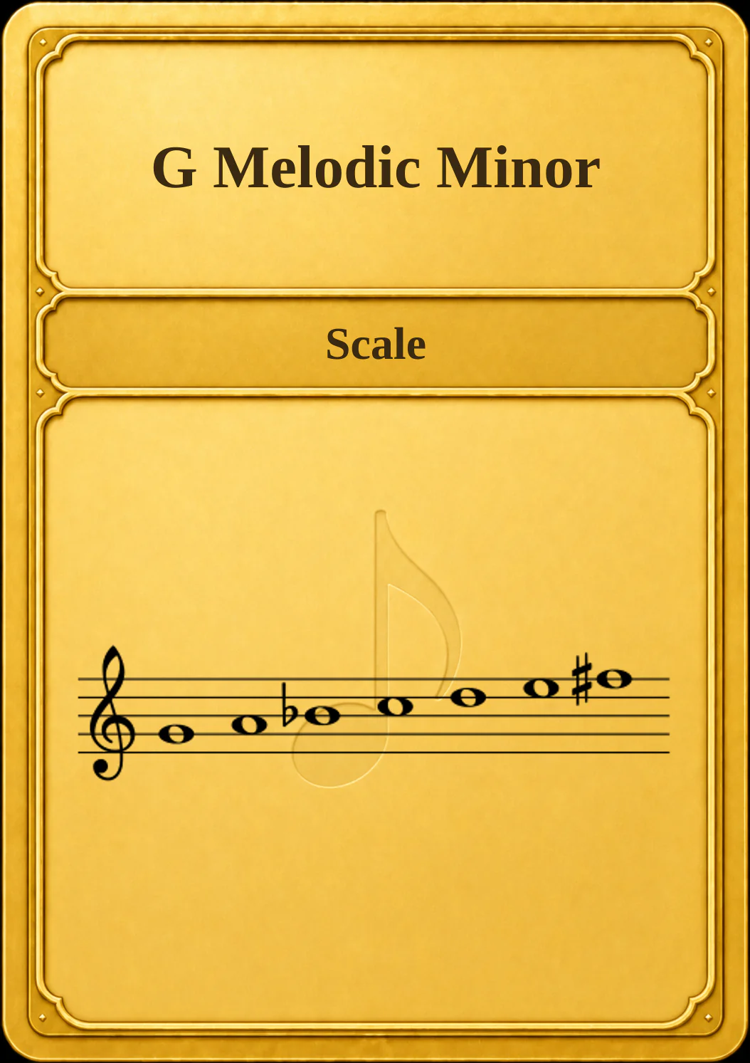 G Melodic Minor