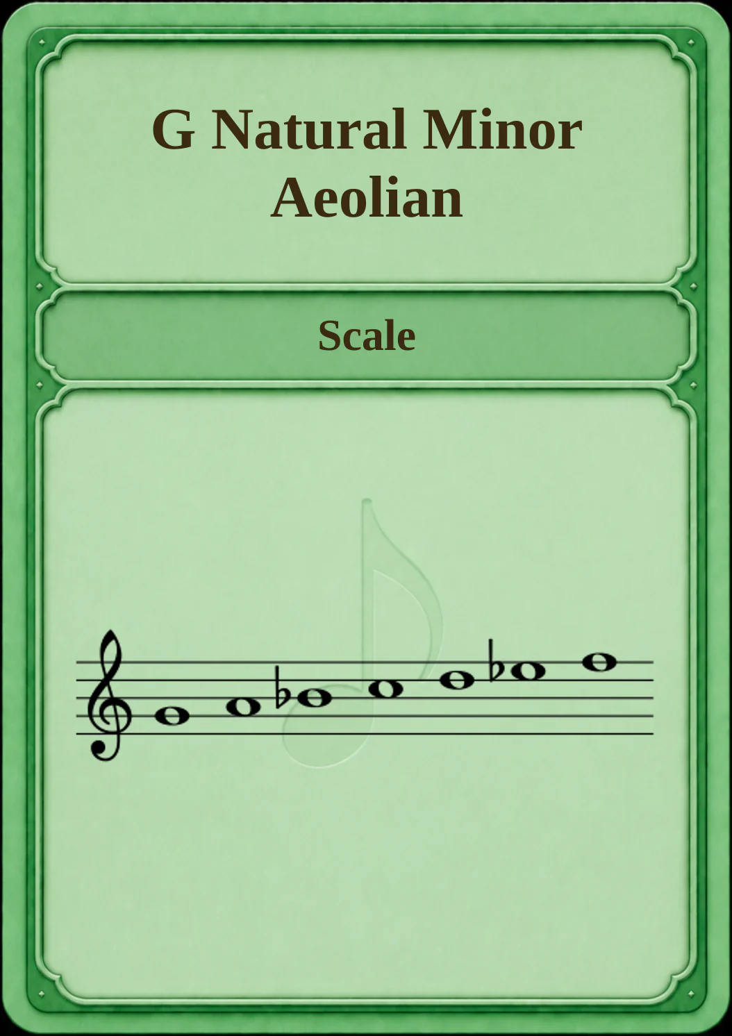 G Natural Minor / Aeolian