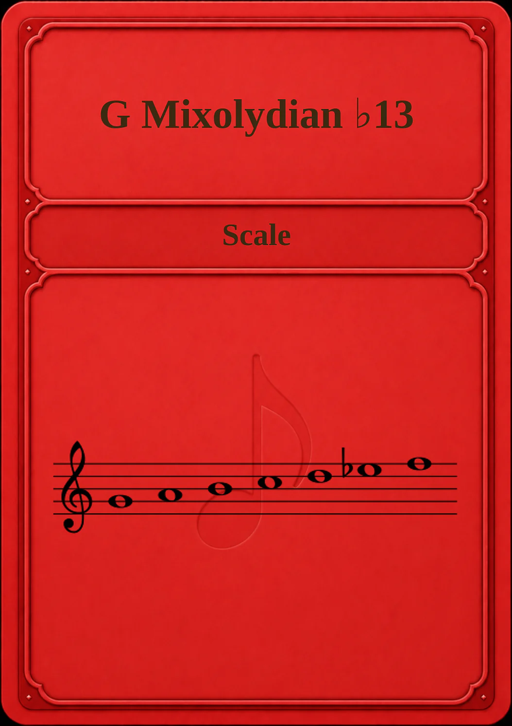 G Mixolydian ♭13