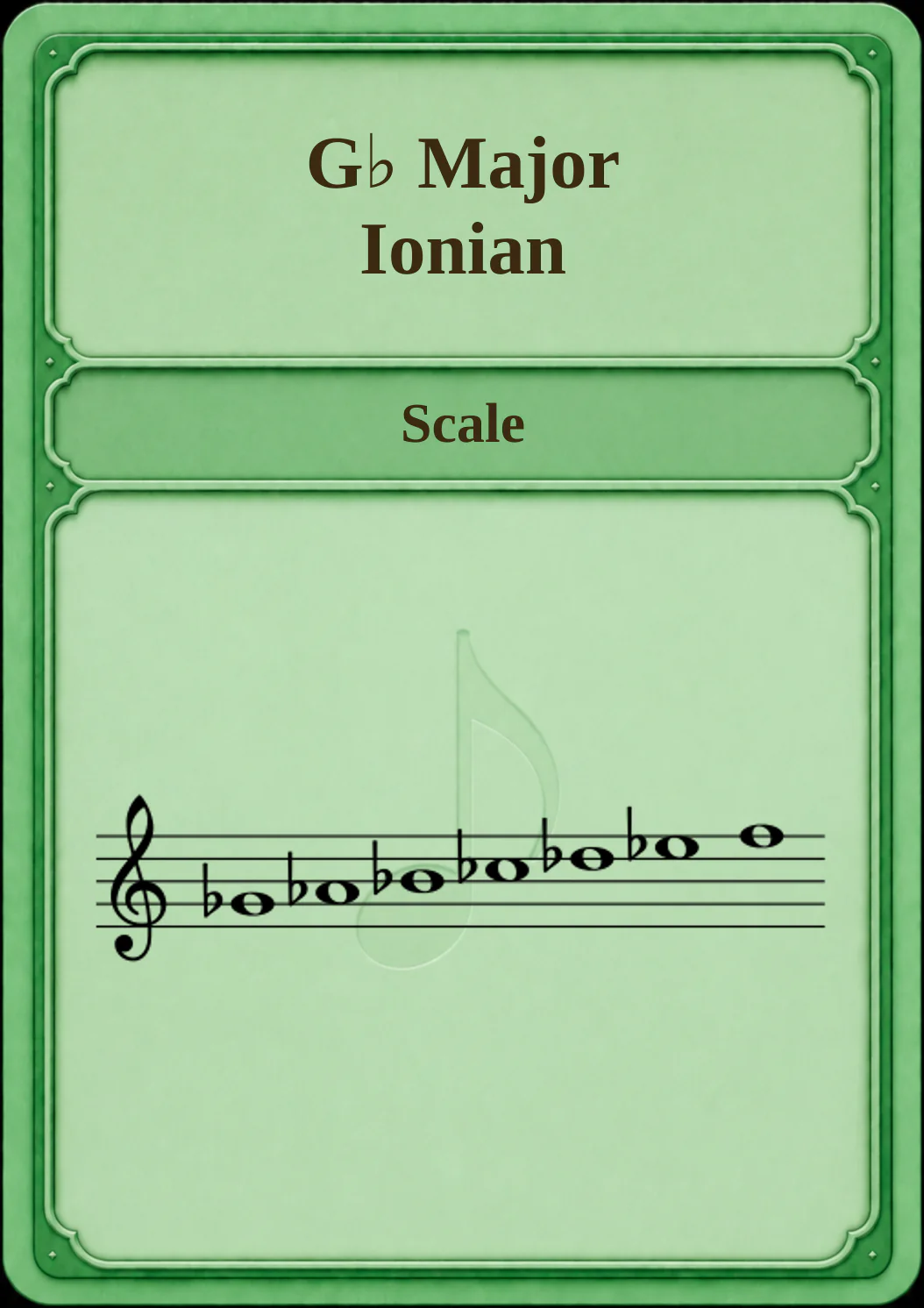 G♭ Major / Ionian