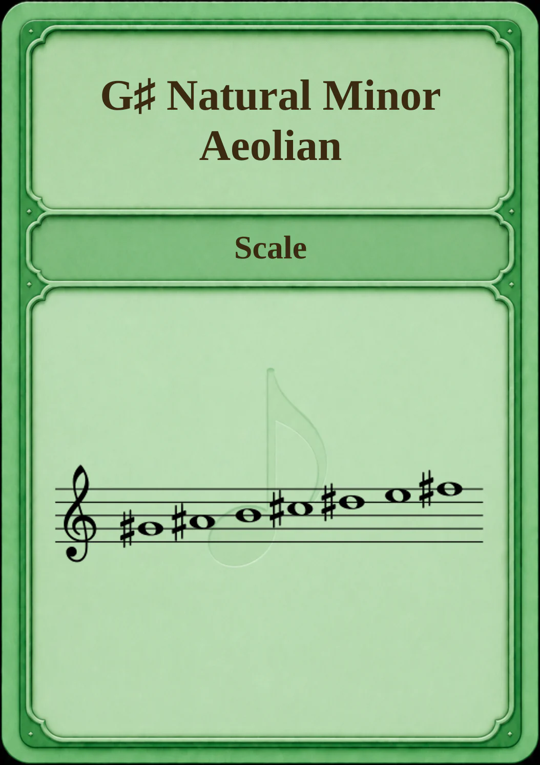 G♯ Natural Minor / Aeolian