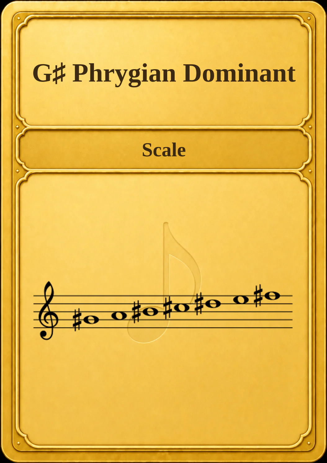 G♯ Phrygian Dominant